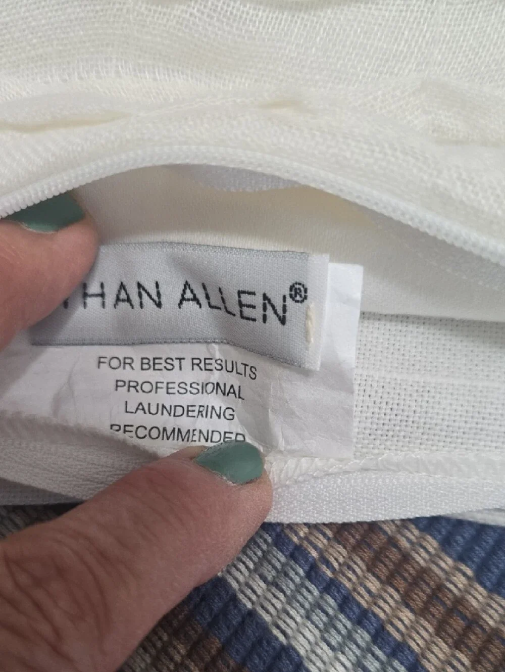 Ethan Allen White‎ Layered Wave Accent Pillow Cover